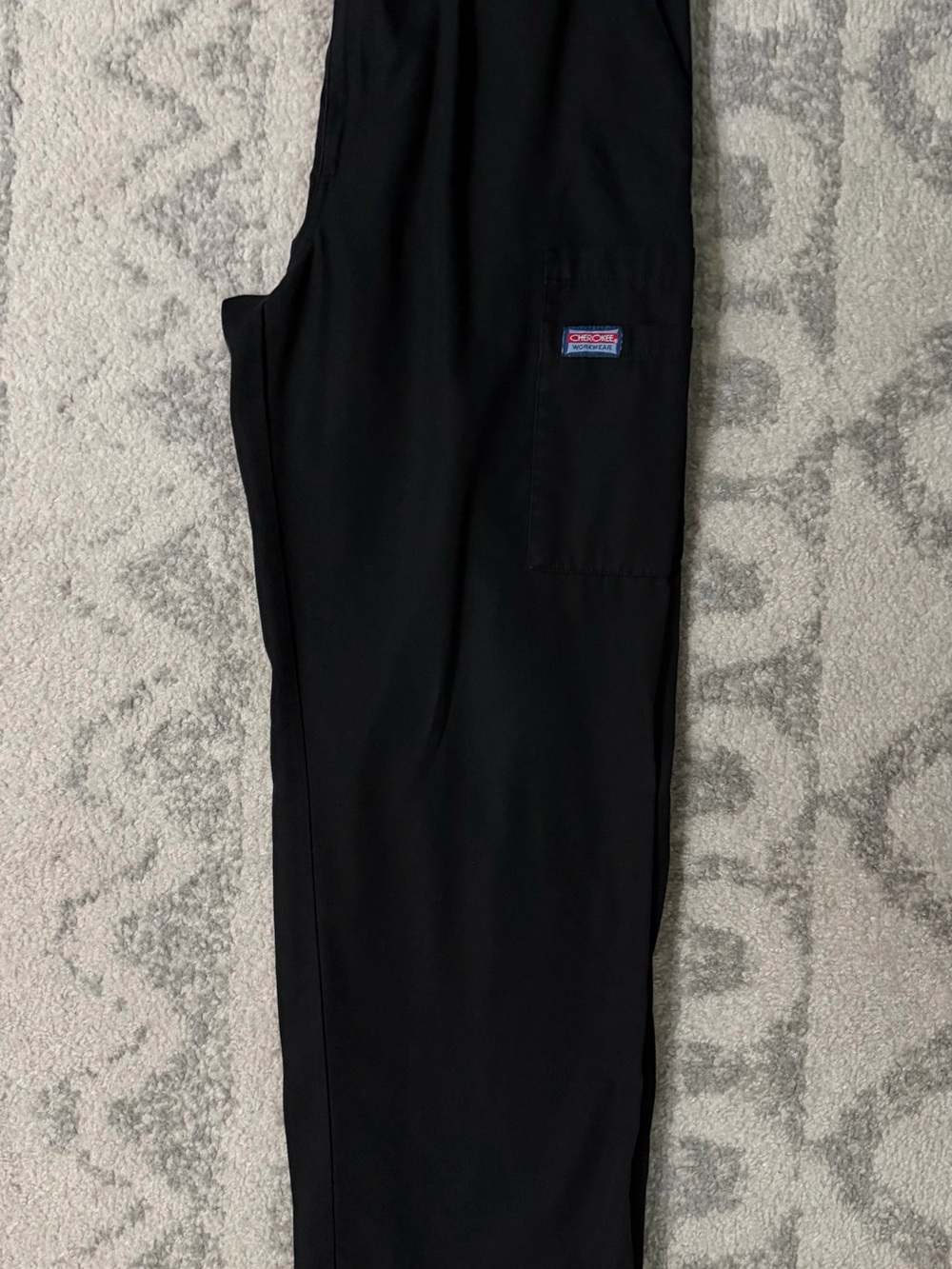 Men's Black Srub Pants with Side Utility Pocket